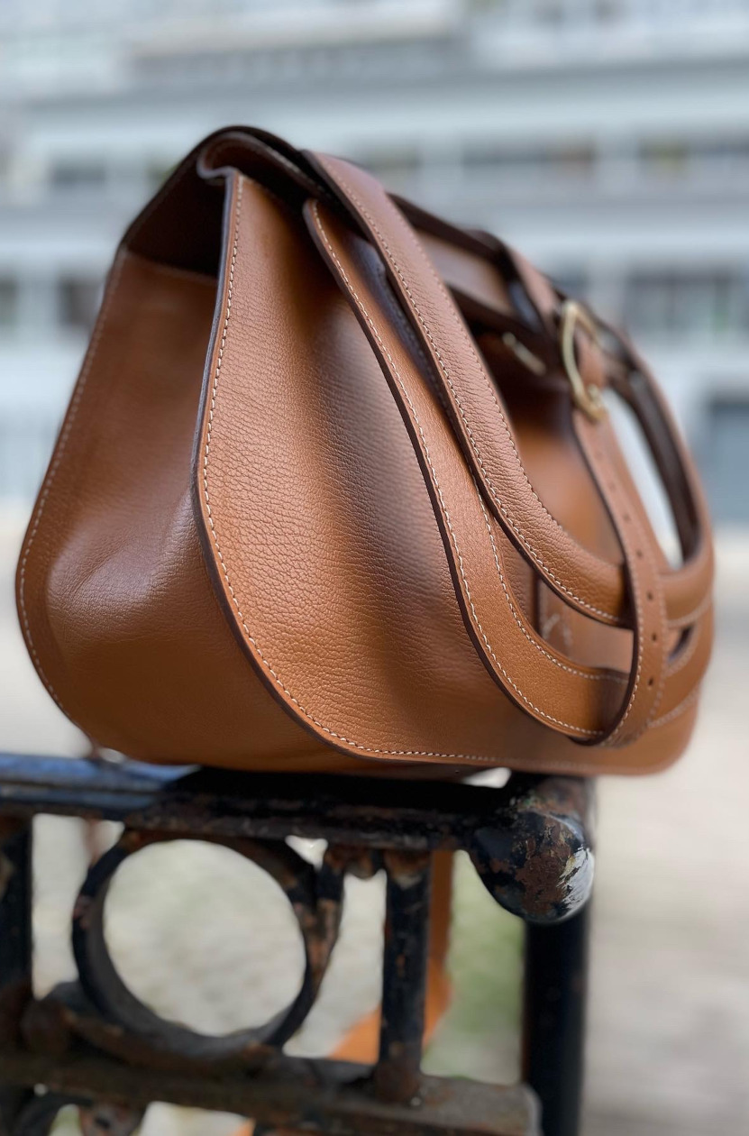 sac en cuir sur commande - sac marron - yvon morin sac en cuir sur commande - sac marron - yvon morin